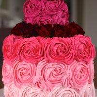 95th Birthday Ombre Rose Cake